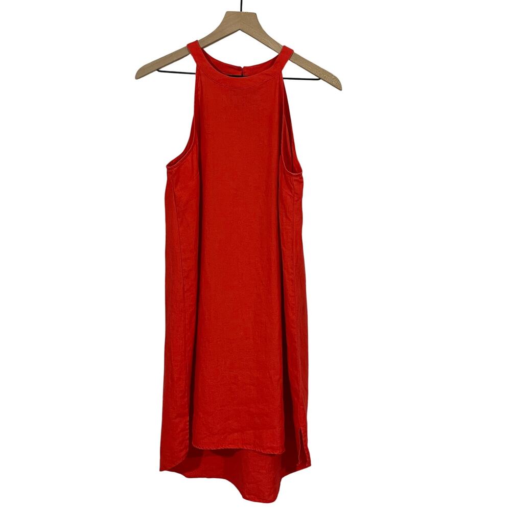 Sigrid Olsen 100% Linen Dress - Red Orange - Medium